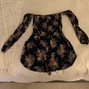 Flynn Skye off the shoulder long sleeve romper.